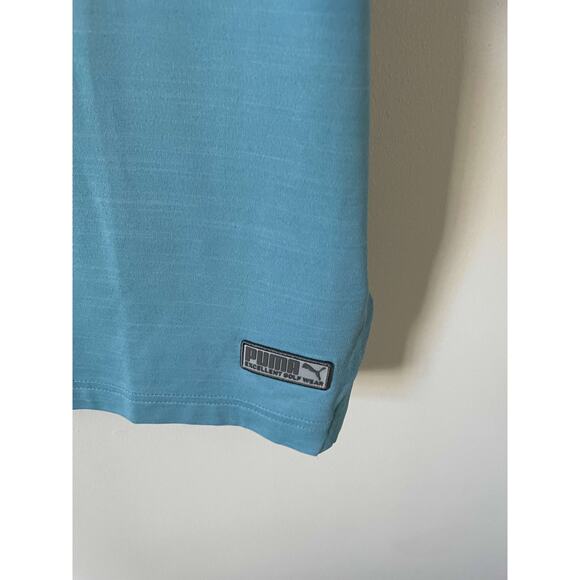 Puma Lightweight Performance Golf UPF 50 T-Shirt Teal Blue Size Medium NEW - Picture 7 of 9